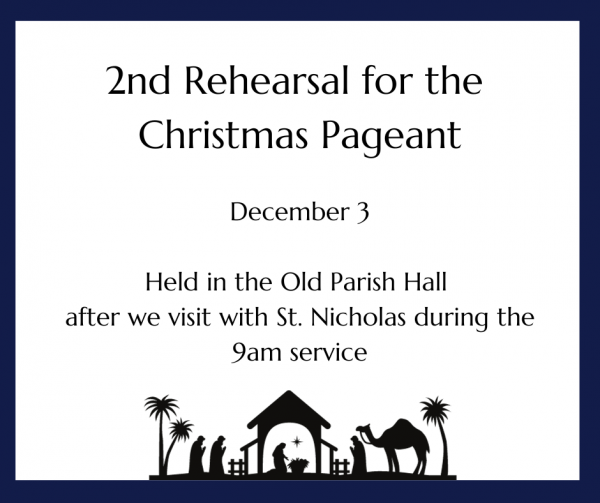 Christmas Pageant Practice